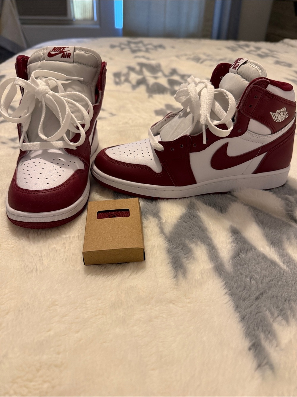 Nike Kids' High-Top Sneakers — White & Red